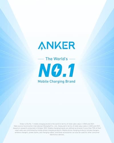 Anker Power Strip with 2100J Surge Protector, Outlet Extender, 20W, 12 AC thumbnail 3
