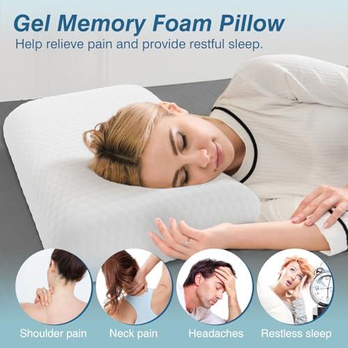 Almohada DUMOS Memory Foam con Gel Enfriador para Dormir