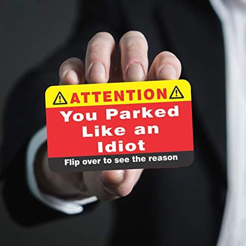 PARTH iMPEX You Parked Like an Idiot Business Cards (Pack of 100) Bad Parking Cards 3.5"x2" Multi Reasons Violation stocking stuffers for adults thumbnail 5