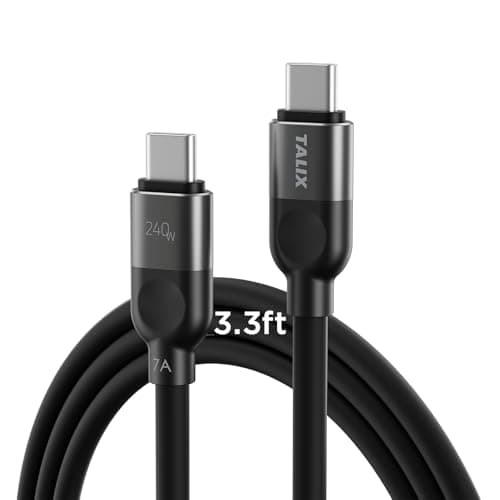 TALIX 240W USB C to USB C Cable, 7A PD3.2 Fast Charging Cable (3.3FT)