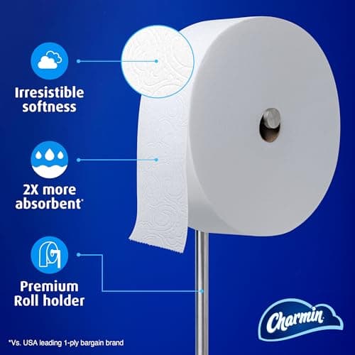 Charmin Toilet Paper Ultra Soft, Forever Roll Starter Kit, 1 Holder, 2 Rolls, 2-ply Bath Tissue thumbnail 4