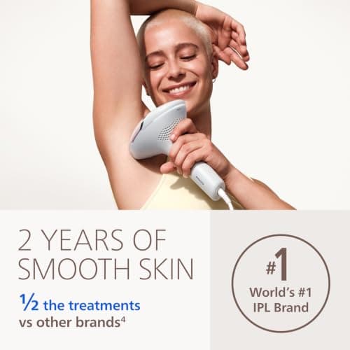 Philips Lumea IPL — Salon-like Laser Hair Removal, Permanent Hair Reduction Device At Home for Body & Facial Hair Removal for Women with Unique UV Filter for Face — 5 Settings, Ski thumbnail 2
