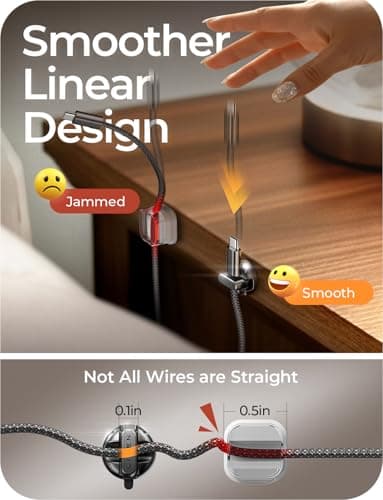 10 Pack Magnetic Cable Clips [2025 Minimum Size] LISEN Halloween Decor Christmas Decorations Indoor, Magnetic Cord Holder for Nightstand Desk, Cable Management for Home Office Orga thumbnail 3