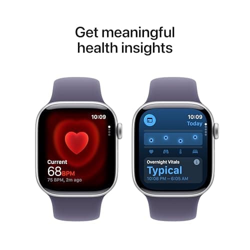 Apple Watch Series 11 [GPS 42mm] Smartwatch with Silver Aluminum Case with Purple Fog Sport Band - S/M. Sleep Score, Fitness Tracker, Health Monitoring, Always-On Display, Water Re thumbnail 4