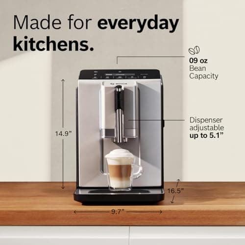 Miniatura de Cafetera Espresso Súper Automática Bosch Serie 300 con Molinillo y Varilla de Vapor 11