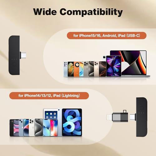 Set 2 Micrófonos Lavalier IVANKY Inalámbricos con Cancelación de Ruido IA y Estuche de Carga