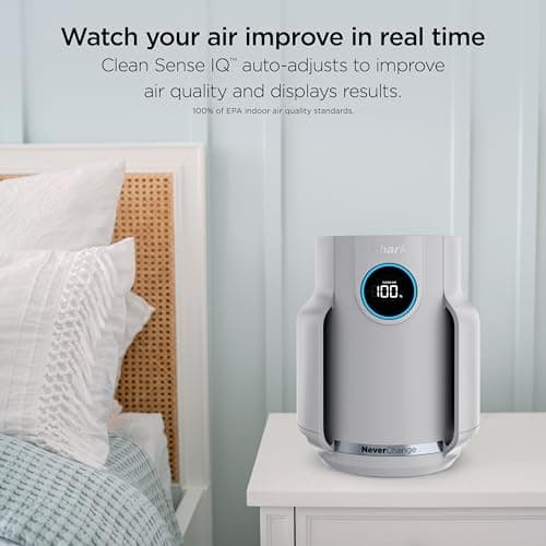 Shark Air Purifier for Home, NeverChange Compact Pro, for Bedroom, Nursery, Home Office, Dorm, HEPA-Exceeding Filter, Captures Pollutants, Pet Dander, Dust, Odor, Smoke, and More,  thumbnail 2