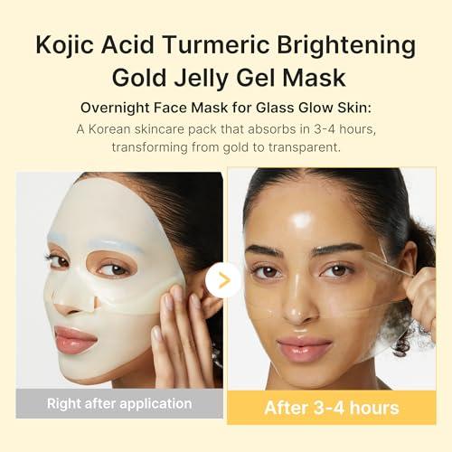 medicube Jelly Gel Mask with Brightening Kojic Acid Turmeric | Overnight Face Mask for Glass Glow Skin | Elasticity, Hydrating, Firming and Radiance Boosting | Korean Skincare, 28g thumbnail 2