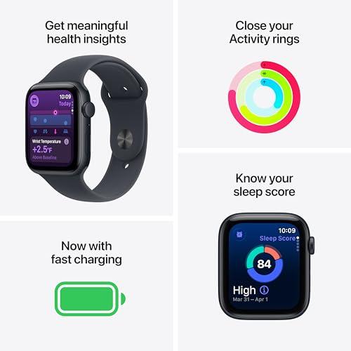 Apple Watch SE 3 [GPS 40mm] Smartwatch with Starlight Aluminum Case with Starlight Sport Band - S/M. Fitness and Sleep Trackers, Heart Rate Monitor, Always-On Display, Water Resist thumbnail 2