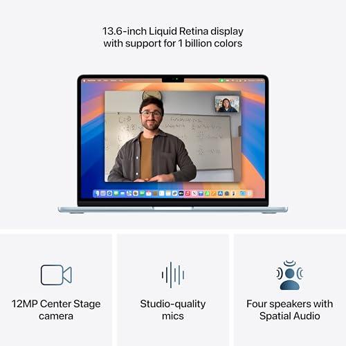 Apple 2025 MacBook Air 13-inch Laptop with M4 chip: Built for Apple Intelligence, 13.6-inch Liquid Retina Display, 16GB Unified Memory, 512GB SSD Storage, 12MP Center Stage Camera,