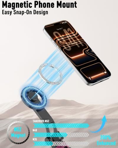 Trípode magnético para celular ACKIMA de 37'' con control remoto