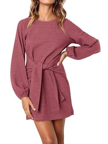 Vestido Corto Elegante PRETTYGARDEN Manga Linterna Tejido