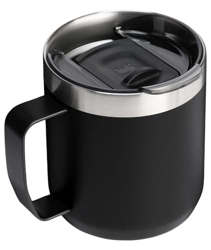 STANLEY Everyday Camp Mug 12oz | Drink Through Lid | Cup for Coffee, Tea and Drinks | Insulated Stainless Steel Coffee Mug | BPA-Free | Black 2.0 thumbnail 3