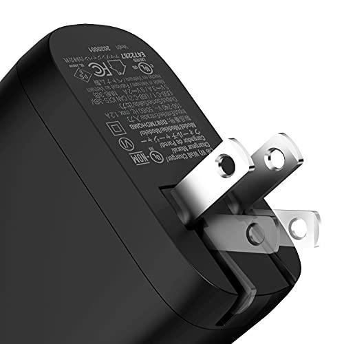 Amazon Basics 36W Two-Port USB-C Wall Charger (18W per Port) with Power Delivery PD for Tablets & Phones (iPhone 15/14/13/12/11/X, iPad, Samsung, and More), Non-PPS, 2.34 x 2.21 x 