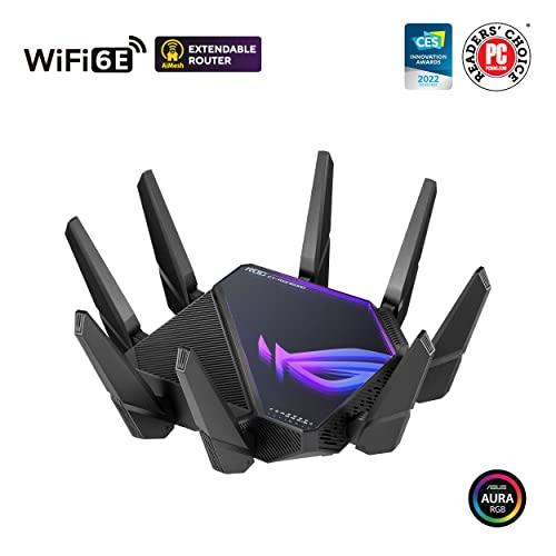 ASUS ROG Rapture GT-AXE16000 WiFi 6E: Router Gaming Cuatribanda con Puertos 10G