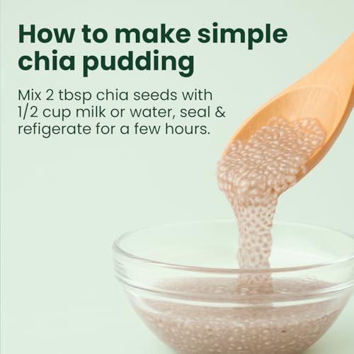 Sanar Naturals Chia Seeds | High Fiber Supplement, GLP-1 Support, Plant-Based Protein with Omega-3 | Superfood for Smoothies Baking and Oatmeal | Vegan, Non-GMO, Raw Bulk, Gluten F thumbnail 4