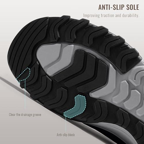 Miniatura de Zapatos Coostar Slip-On Hombre Ortopédicos Manos Libres, Soporte Arco - Negro Talla 11 6