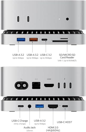 Miniatura de Dock para Mac mini M4/M5/M6 con HDMI 4K@60Hz y ranura SSD M.2 NVMe de 8TB 2