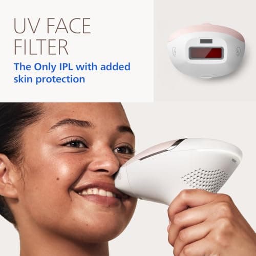 Philips Lumea IPL — Salon-like Laser Hair Removal, Permanent Hair Reduction Device At Home for Body & Facial Hair Removal for Women with Unique UV Filter for Face — 5 Settings, Ski thumbnail 4