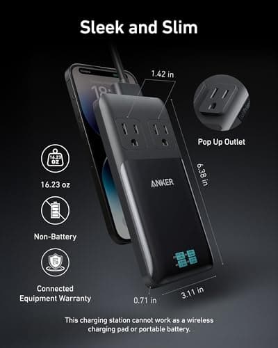 Estación de Carga Anker Prime 140W 6 en 1 con 2 USB-C