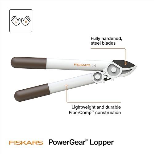 Fiskars PowerGear Lopper, Lightweight Anvil Garden Tool, White thumbnail 2