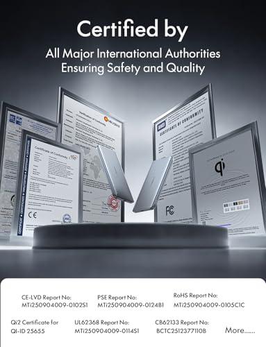 Miniatura de Power Bank LISEN Qi2 MagSafe 15W Ultra Delgado, Carga Rápida 5000mAh 7