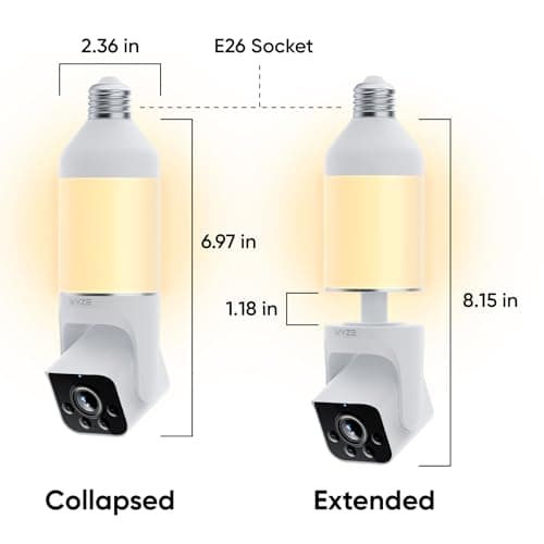 WYZE Bulb Cam - 2K HD Smart Light Bulb Security Camera with Color Night Vision, 800-Lumen Dimmable LED, 160° Wide View, Motion Detection & Siren, E26 Socket, Alexa/Google/IFTTT thumbnail 2