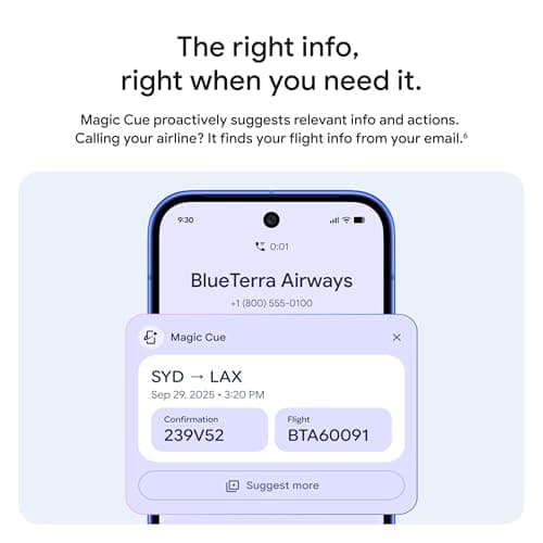 Google Pixel 10 - Unlocked Android Smartphone with Gemini, Your Google AI Assistant - Advanced Triple Rear Camera, Fast-Charging 24+ Hour Battery, and 6.3" Actua Display - Frost -  thumbnail 6