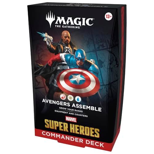 Magic: The Gathering | Marvel Super Heroes Commander Deck - Avengers Assemble (100-Card Deck + Accessories)