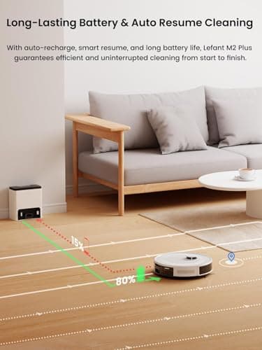Lefant Robot Vacuum and Mop, 75-Day Self-Emptying, 6000Pa, LiDAR Navigation thumbnail 7