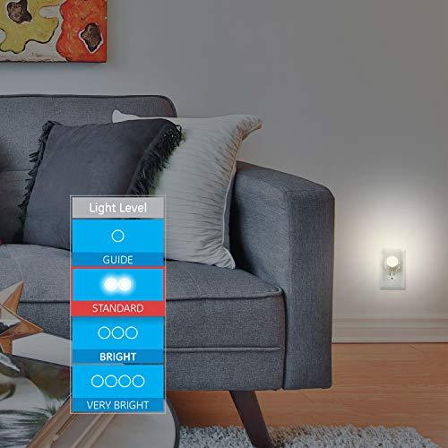 GE Rotating Plug in Night Light, Home Decor, Apartment Essentials, LED Lights for Bedroom, Ambient Lighting, Dusk to Dawn Sensor, Nightlight, Bathroom, Dorm Room, 2 Pack 50331 thumbnail 3