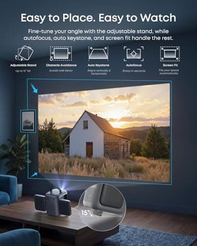 Anker Nebula P1i Portable Projector with WiFi and Bluetooth by soundcore, Flippable Design,1080P FHD, 4K Support, 380 ANSI Lumens, Auto Focus/Keystone, All-Glass Lens, Built-in Spe thumbnail 7