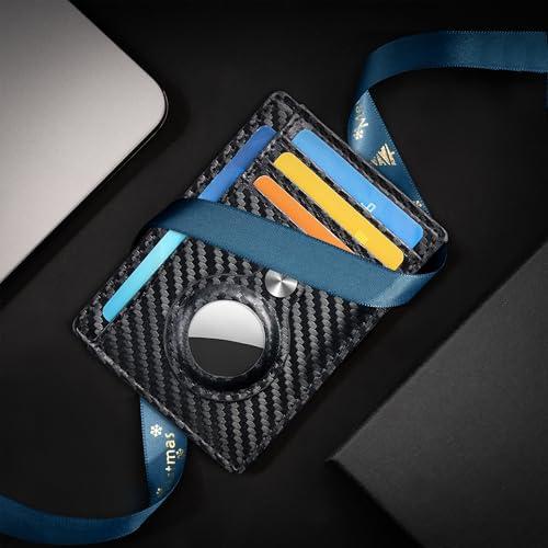 Hawanik Slim Minimalist Front Pocket Air Tag Wallet, RFID Blocking Card Holder Wallet with Airtag Holder thumbnail 9