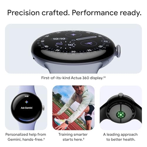 Miniatura de Google Pixel Watch 4 (45mm) - Android Smartwatch with Heart Rate and Sleep Tracking - 40-Hour Battery - Fitness Tracking - Google AI - Matte Black Aluminum Case - Obsidian Active B 2