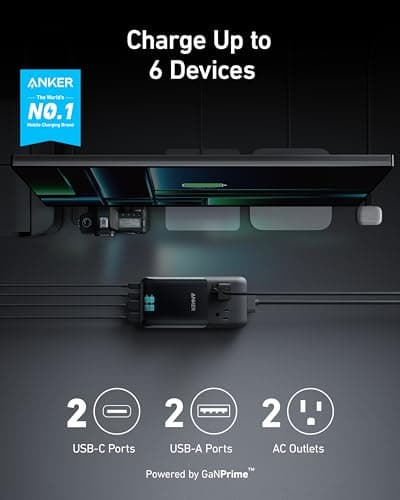Estación de Carga Anker Prime 140W 6 en 1 con 2 USB-C
