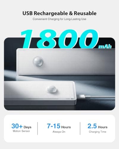 Abovizo Under Cabinet Lighting Wireless, Motion Sensor Light Indoor, 2 Pack thumbnail 7
