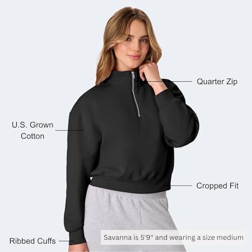 Sudadera Hanes EcoSmart de Polar para Mujer con Cierre 1/4