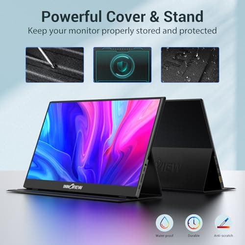 Monitor Portátil InnoView 15.6" FHD 1080P con USB-C y HDMI para Laptops y Consolas