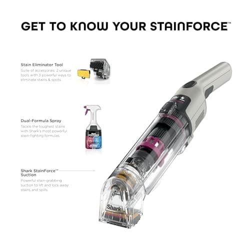 Shark StainForce Cordless Stain, Odor & Urine Remover, 1 Tool, HX095BRN
