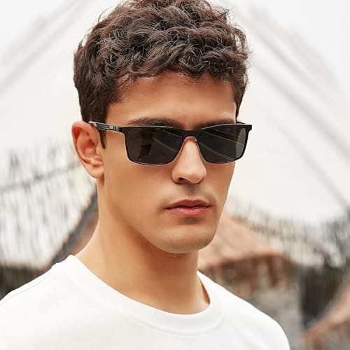 BIRCEN Polarized Mens Sunglasses for Driving: UV Protection Al-Mg Metal Sunglasses Lightweight Shades for Fishing Travel Golf thumbnail 6