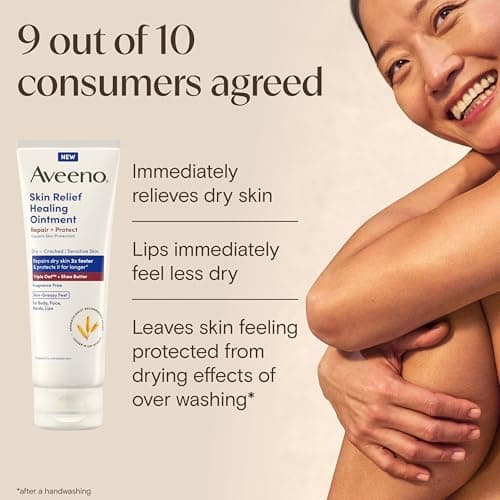 Ungüento Curativo Aveeno Skin Relief: Piel Extra Seca y Agrietada, Avena Triple y Karité, Tamaño Viaje