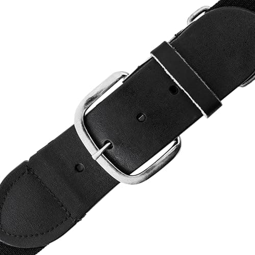 Champion Sports Baseball/Softball Uniform Belt - Comfort Nylon Stretch Fit Uniform Belt - Durable Leather Tab - Adult "22-46 Inches" - Black thumbnail 7