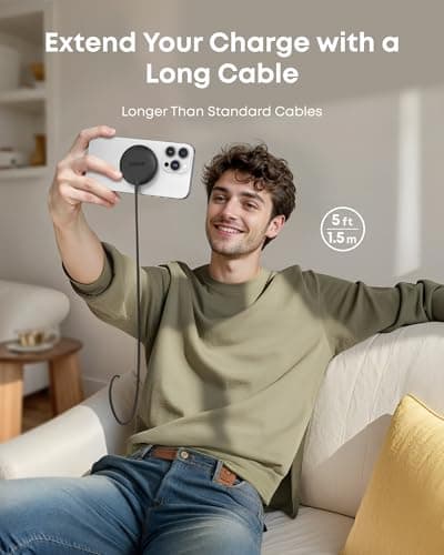 Anker Zolo Magnetic Wireless Charger, Qi2 Certified 15W MagSafe-Compatible Wireless Charging Pad, for iPhone 17/16/15/14/13/12 Series, AirPods, and More (1 Pack, Not for Pixel, Ada thumbnail 3