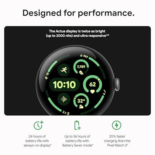 Miniatura de Google Pixel Watch 3 (45mm) 2024: Smartwatch Android con Fitbit y 24 Horas de Batería 3
