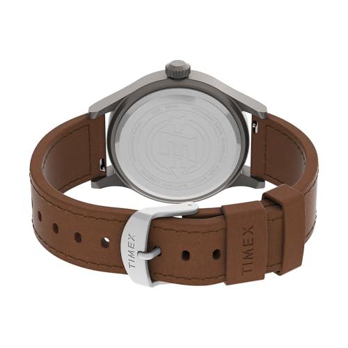 Timex Men's Expedition Scout 40mm Watch – Gray Case Black Dial with Brown Ecco DriTan Leather Strap thumbnail 7