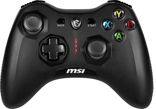 MSI Force GC30V2 Wireless Gaming Controller, Dual Vibration Motors, Dual Connection Modes, Interchangable D-Pads, Compatible with PC & Android, Black