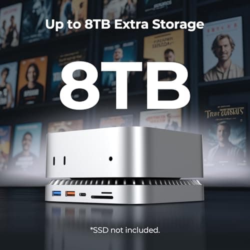 Miniatura de Dock para Mac mini M4/M5/M6 con HDMI 4K@60Hz y ranura SSD M.2 NVMe de 8TB 4