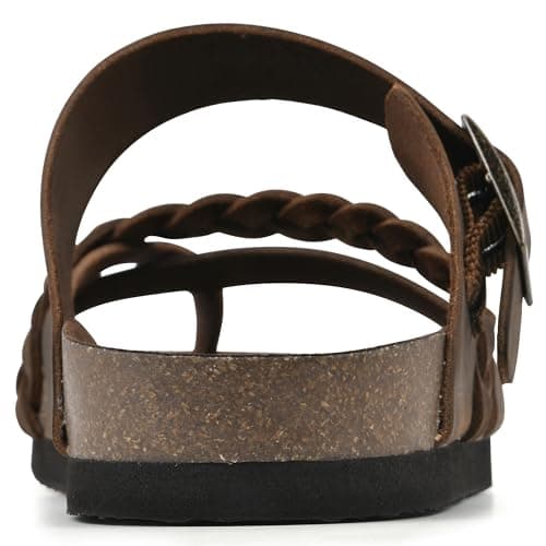 Miniatura de WHITE MOUNTAIN Shoes Hazy Footbed Sandal, Brown/Leather, 6 M 5