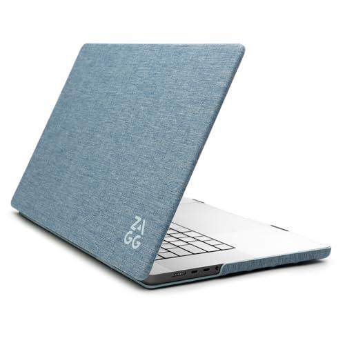 ZAGG MacBook Protection MacBook Air 13" M3/M2 Case - Fabric Finish, Two-Piece Hard Shell Snap-on Cover, Lightweight, Durable Protection, Scratch-Resistant, Non-Slip Rubberized Grip