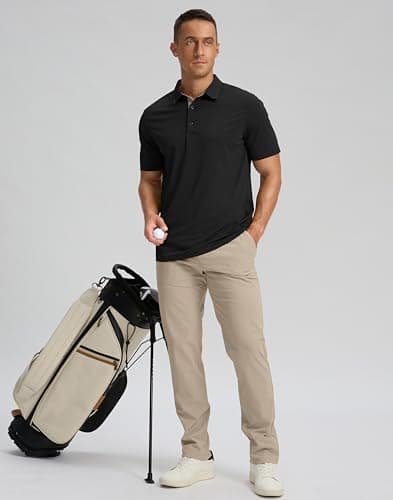 Polo Dry Fit Performance para Hombre (Negro, L)